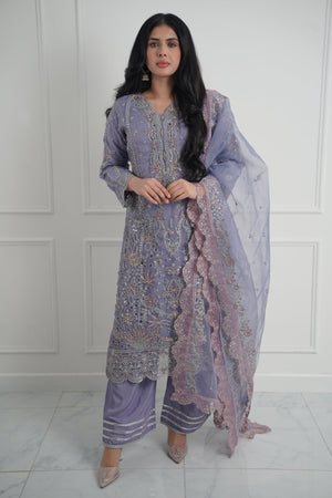 Tehwar - Luxury Organza Outfit with Organza Dupatta - Ready to Wear MC293- Eid Volume 4