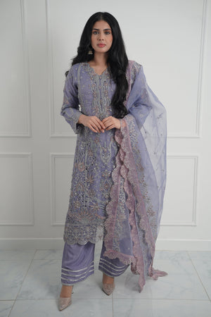 Tehwar - Luxury Organza Outfit with Organza Dupatta - Ready to Wear MC293- Eid Volume 4