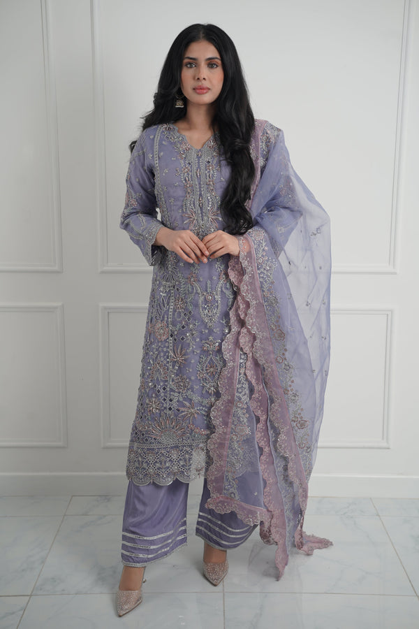 Tehwar - Luxury Organza Outfit with Organza Dupatta - Ready to Wear MC293- Eid Volume 4