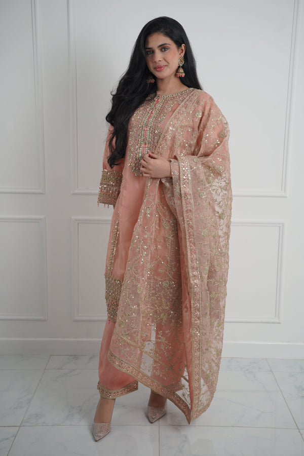 Tehwar - Luxury Organza Outfit with Organza Dupatta - Ready to Wear MC284- Eid Volume 4