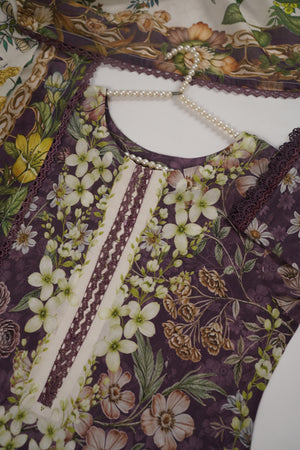Rozi  - Exclusive Lawn  Outfit with Dupatta - Ready to Wear - SD393