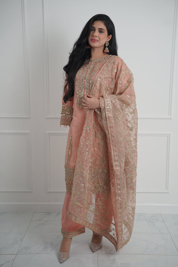 Tehwar - Luxury Organza Outfit with Organza Dupatta - Ready to Wear MC284- Eid Volume 4