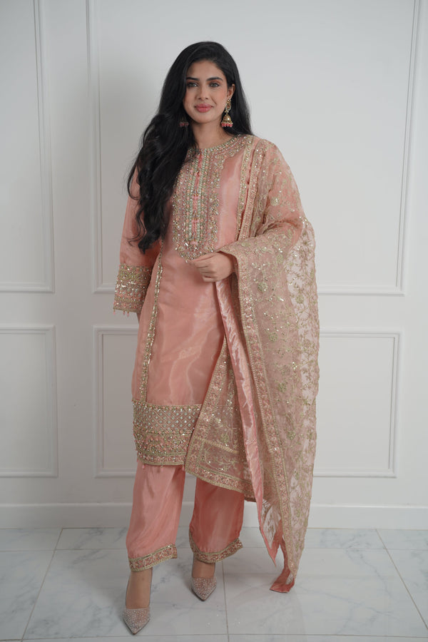 Tehwar - Luxury Organza Outfit with Organza Dupatta - Ready to Wear MC284- Eid Volume 4