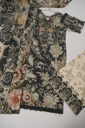 Rozi  - Exclusive Lawn  Outfit with Dupatta - Ready to Wear - SD384