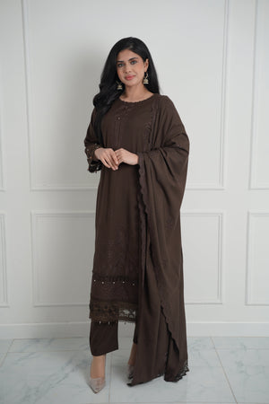 Rozi - Exclusive Wool  Outfit with Shawl - Ready to Wear -MC275- Eid Volume 3
