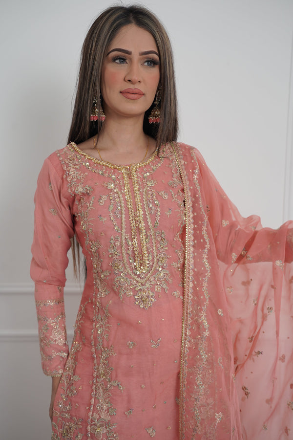 Tehwar - Luxury Organza Outfit with Organza Dupatta - Ready to Wear MC270- Eid Volume 4