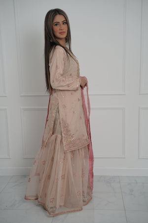 Tehwar - Luxury Organza Outfit with Organza Dupatta and Gharara - Ready to Wear SD247  - Eid Volume 1