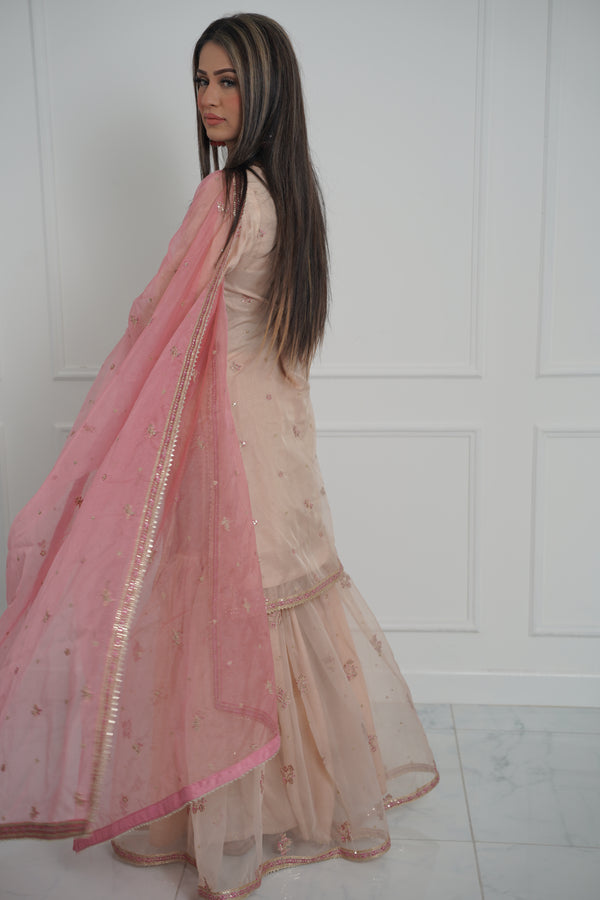 Tehwar - Luxury Organza Outfit with Organza Dupatta and Gharara - Ready to Wear SD247  - Eid Volume 1