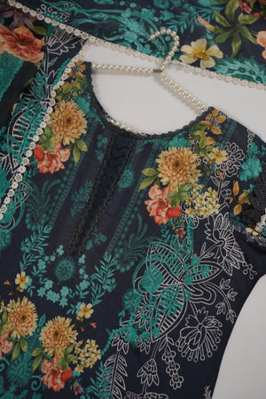 Rozi  - Exclusive Lawn  Outfit with Dupatta - Ready to Wear - SD395