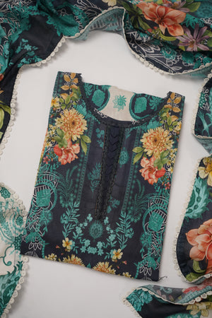 Rozi  - Exclusive Lawn  Outfit with Dupatta - Ready to Wear - SD395