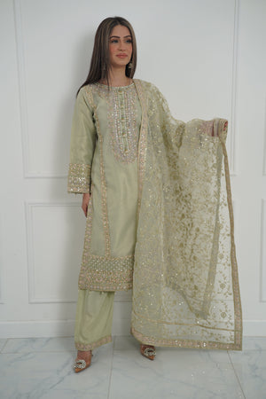 Tehwar - Luxury Organza Outfit with Organza Dupatta - Ready to Wear MC285- Eid Volume 4