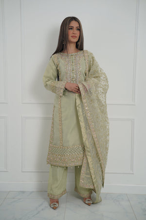 Tehwar - Luxury Organza Outfit with Organza Dupatta - Ready to Wear MC285- Eid Volume 4