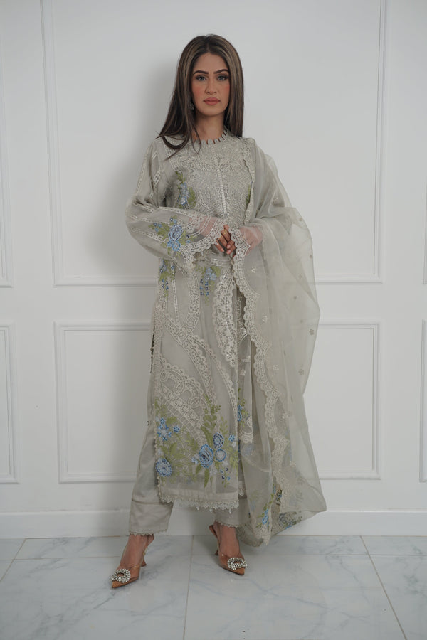 Tehwar - Luxury Organza Outfit with Organza Dupatta - Ready to Wear MC288- Eid Volume 4
