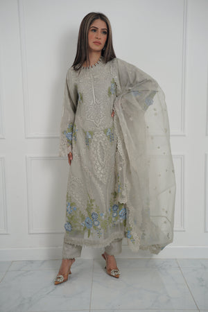 Tehwar - Luxury Organza Outfit with Organza Dupatta - Ready to Wear MC288- Eid Volume 4