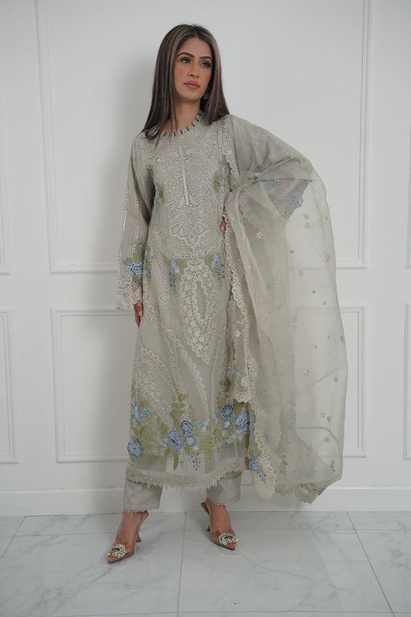 Tehwar - Luxury Organza Outfit with Organza Dupatta - Ready to Wear MC288- Eid Volume 4