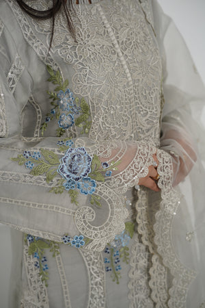 Minor Damage Tehwar - Luxury Organza Outfit with Organza Dupatta - Ready to Wear