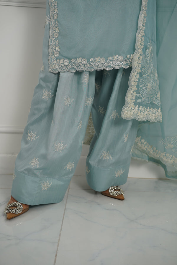 Tehwar - Luxury Organza Outfit with Organza Dupatta - Ready to Wear MC272- Eid Volume 4