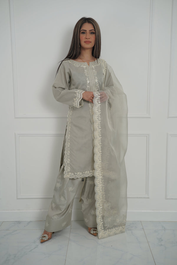 Tehwar - Luxury Organza Outfit with Organza Dupatta - Ready to Wear MC273- Eid Volume 4