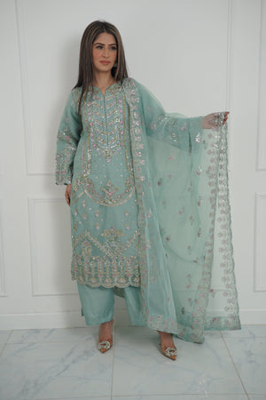 Tehwar - Luxury Organza Outfit with Organza Dupatta - Ready to Wear MC280- Eid Volume 4