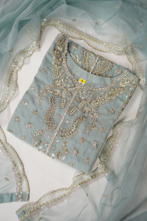 Tehwar - Luxury Organza Outfit - Festive Collection - Ready to Wear - TEHV8D5