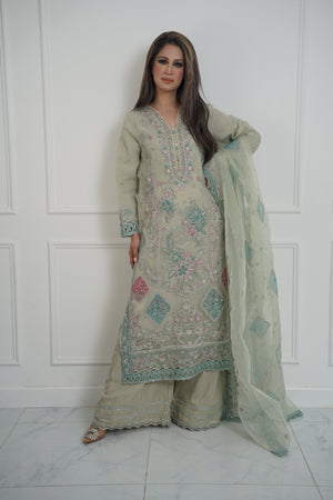 Tehwar - Luxury Organza Outfit with Organza Dupatta - Ready to Wear MC294- Eid Volume 4