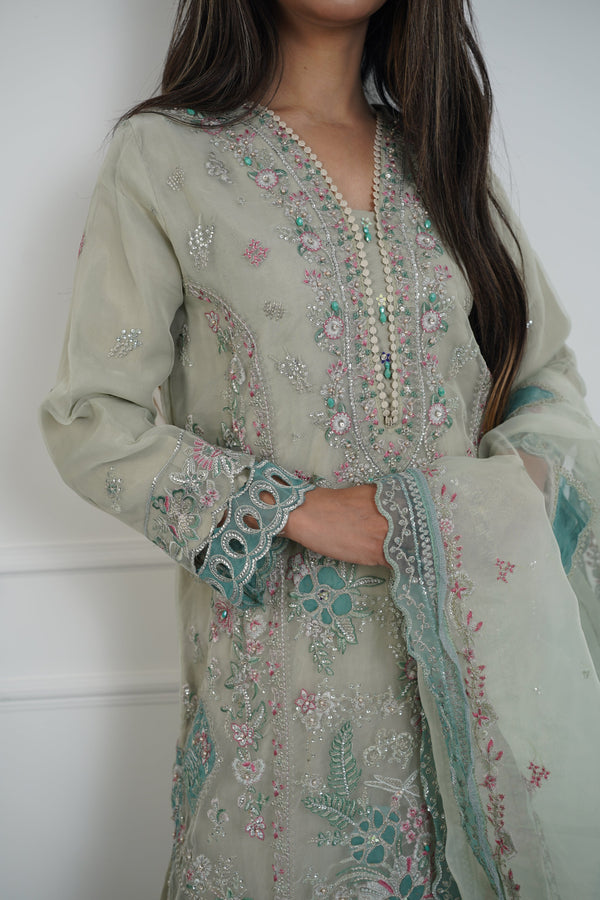 Tehwar - Luxury Organza Outfit with Organza Dupatta - Ready to Wear MC294- Eid Volume 4