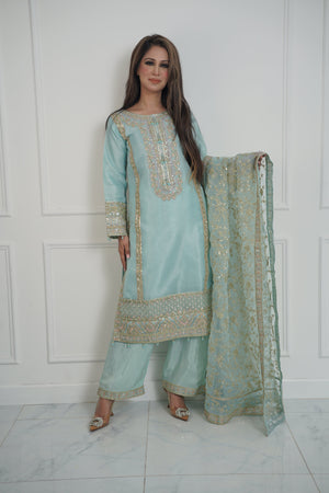 Tehwar - Luxury Organza Outfit with Organza Dupatta - Ready to Wear MC283- Eid Volume 4