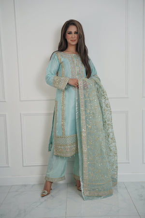 Tehwar - Luxury Organza Outfit with Organza Dupatta - Ready to Wear MC283- Eid Volume 4