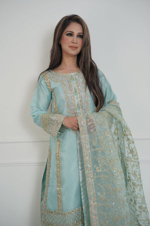 Tehwar - Luxury Organza Outfit with Organza Dupatta - Ready to Wear MC283- Eid Volume 4