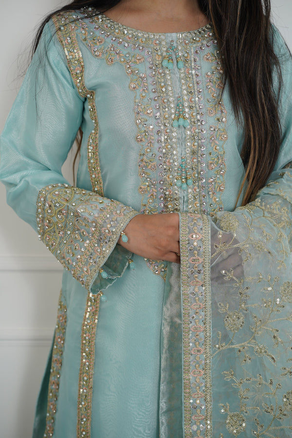 Tehwar - Luxury Organza Outfit with Organza Dupatta - Ready to Wear MC283- Eid Volume 4