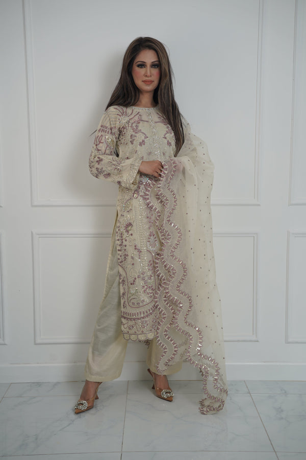 Tehwar - Luxury Organza Outfit with Organza Dupatta - Ready to Wear MC268- Eid Volume 4