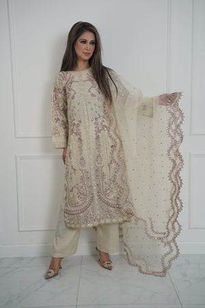Tehwar - Luxury Organza Outfit with Organza Dupatta - Ready to Wear MC268- Eid Volume 4