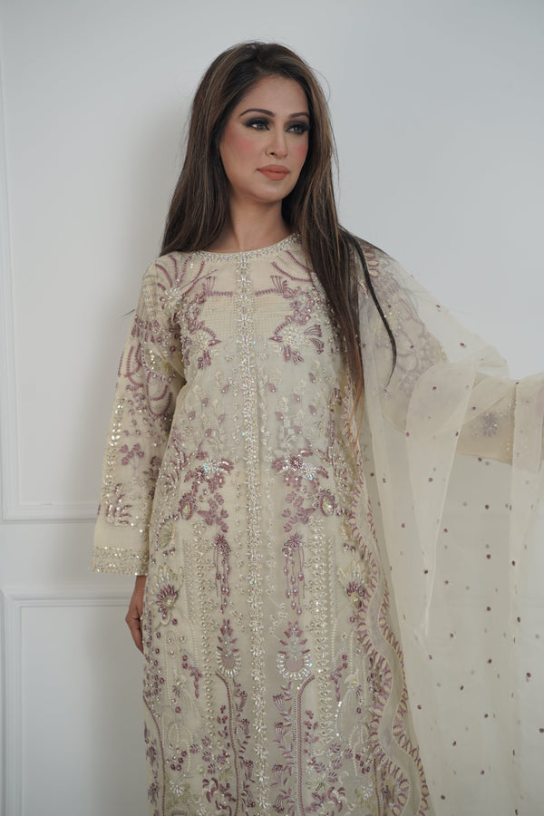 Tehwar - Luxury Organza Outfit with Organza Dupatta - Ready to Wear MC268- Eid Volume 4