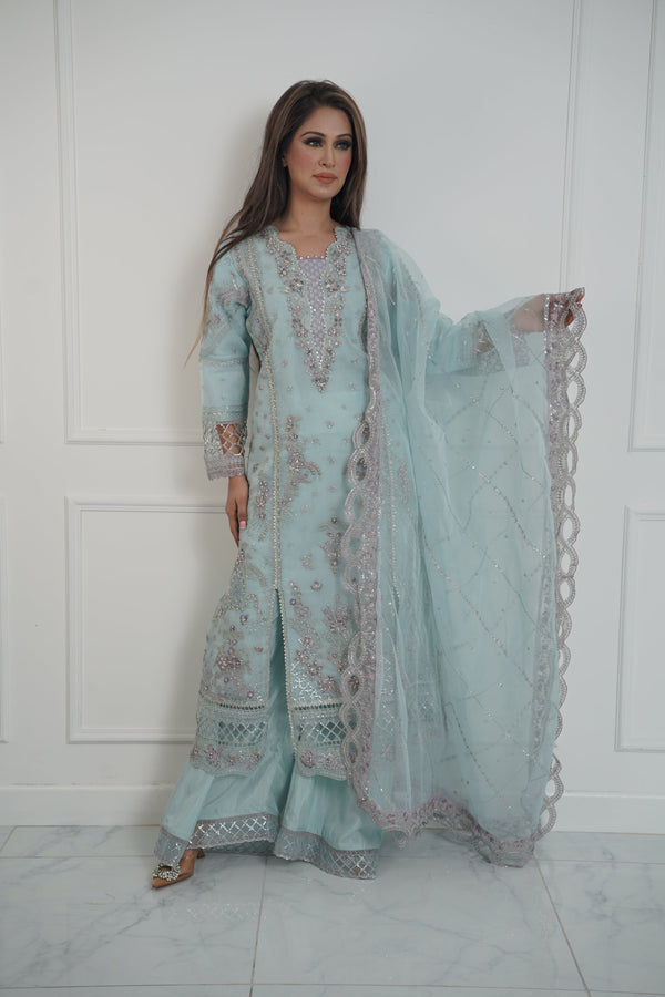 Tehwar - Luxury Organza Outfit with Organza Dupatta - Ready to Wear MC291- Eid Volume 4