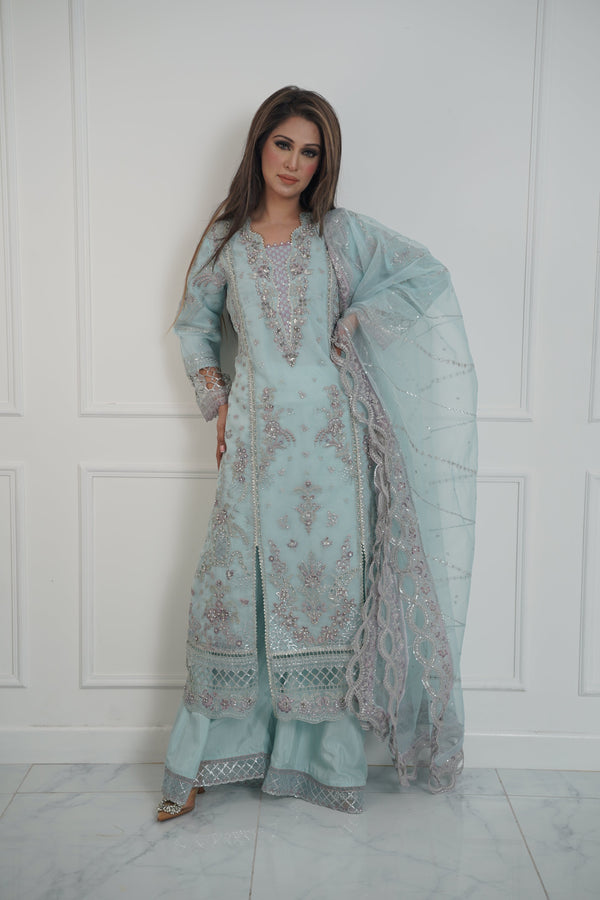 Tehwar - Luxury Organza Outfit with Organza Dupatta - Ready to Wear MC291- Eid Volume 4