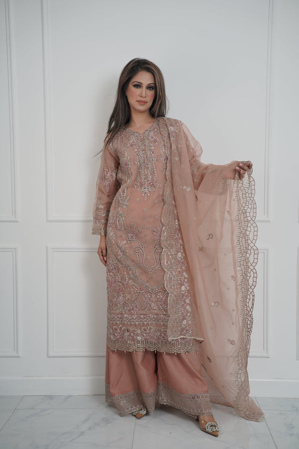 Tehwar - Luxury Organza Outfit with Organza Dupatta - Ready to Wear MC295- Eid Volume 4