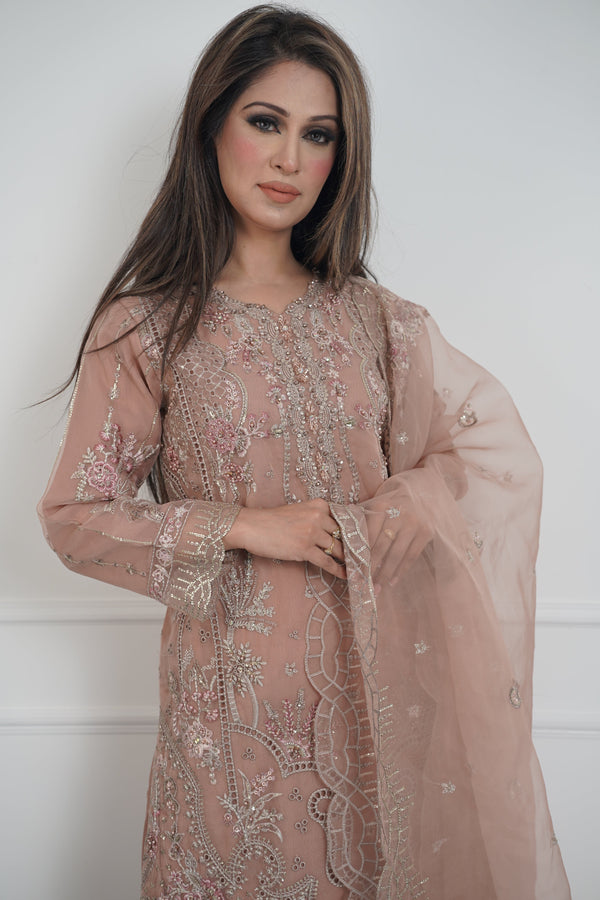 Tehwar - Luxury Organza Outfit with Organza Dupatta - Ready to Wear MC295- Eid Volume 4