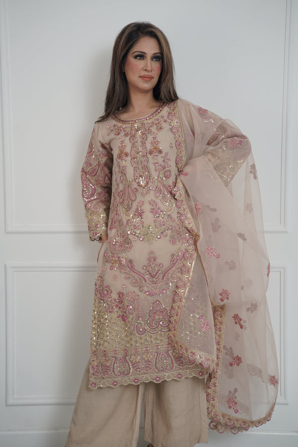 Tehwar - Luxury Organza Outfit with Organza Dupatta - Ready to Wear MC301- Eid Volume 4