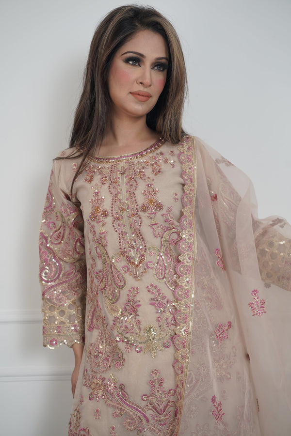 Tehwar - Luxury Organza Outfit with Organza Dupatta - Ready to Wear MC301- Eid Volume 4