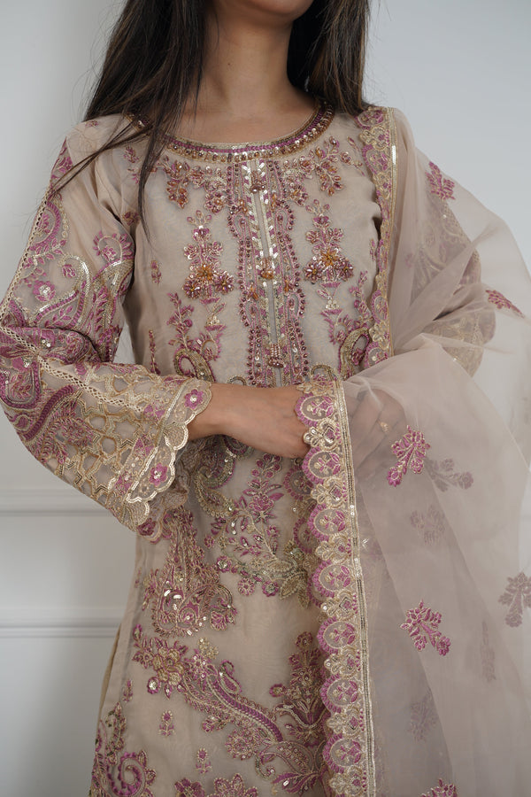 Tehwar - Luxury Organza Outfit with Organza Dupatta - Ready to Wear MC301- Eid Volume 4