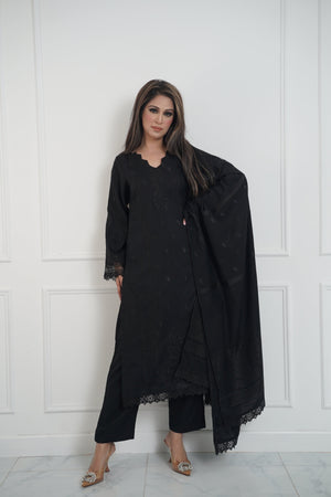 Rozi - Exclusive Wool  Outfit with Shawl - Ready to Wear -MC262 - Eid Volume 3