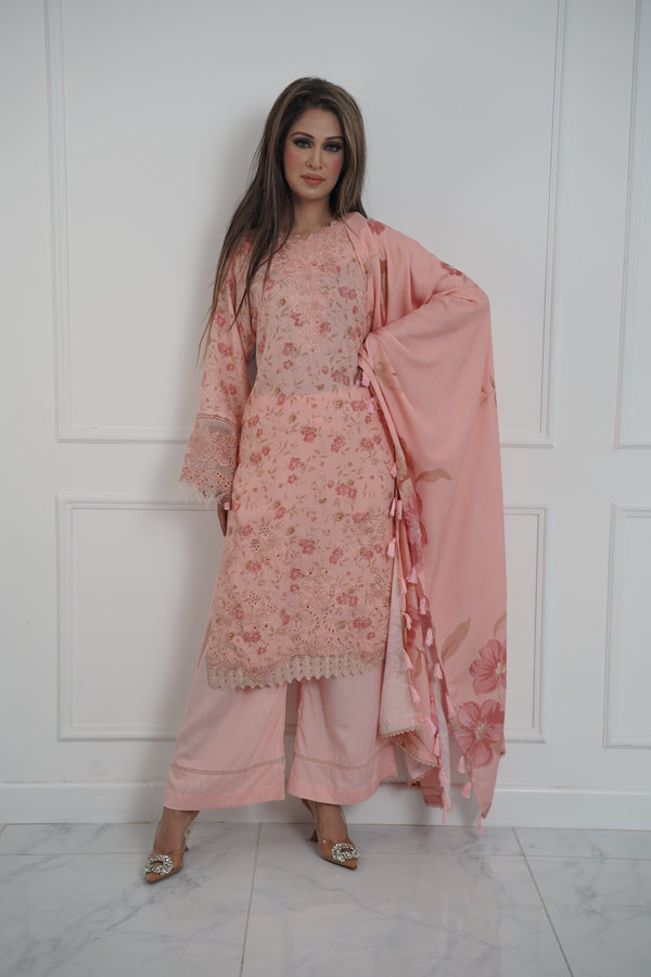 Rozi - Exclusive Karandi Outfit with Shawl - Ready to Wear -MC252 - Eid Volume 2