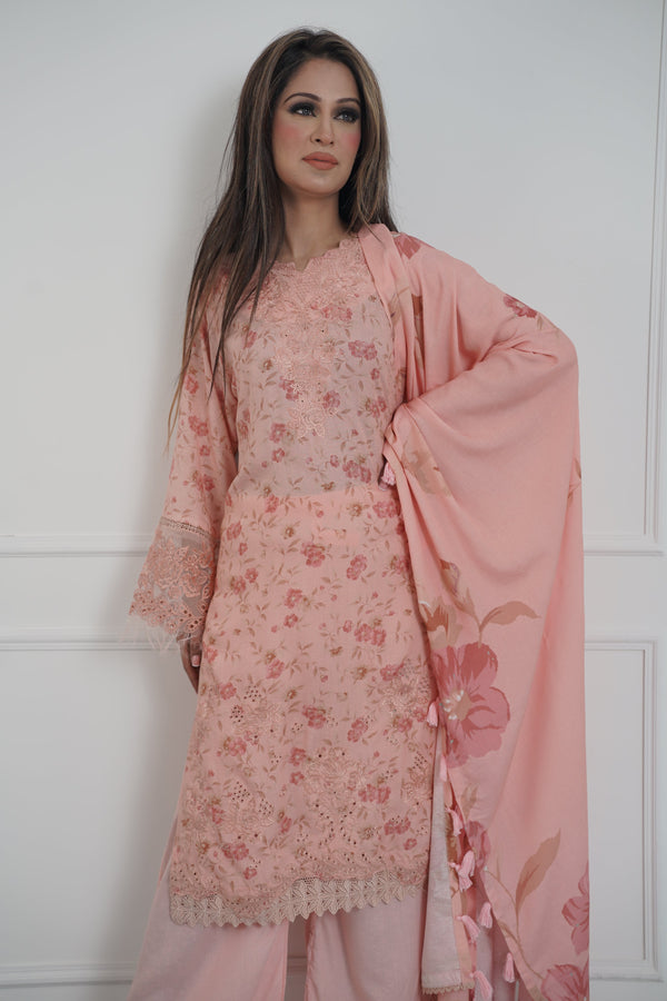 Rozi - Exclusive Karandi Outfit with Shawl - Ready to Wear -MC252 - Eid Volume 2