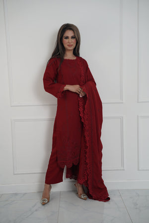 Rozi - Exclusive Wool  Outfit with Shawl - Ready to Wear -MC266- Eid Volume 3