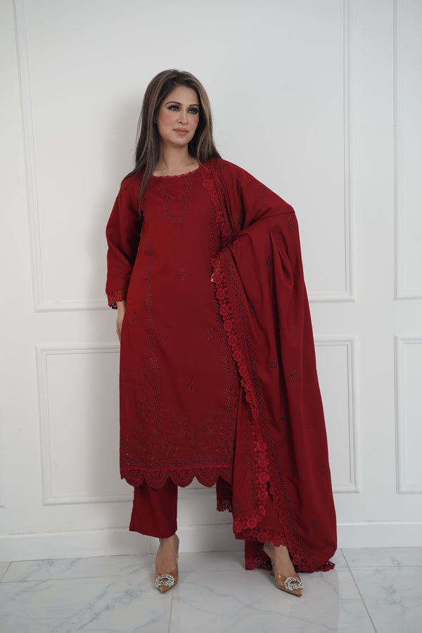 Rozi - Exclusive Wool  Outfit with Shawl - Ready to Wear -MC266- Eid Volume 3