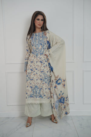 Rozi - Exclusive Karandi Outfit with Shawl - Ready to Wear -MC253 - Eid Volume 2