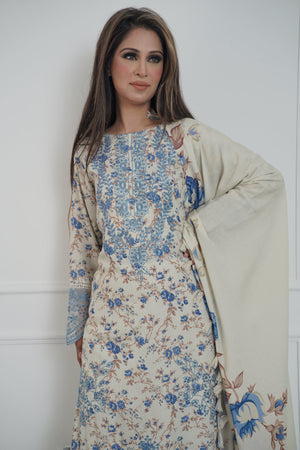 Rozi - Exclusive Karandi Outfit with Shawl - Ready to Wear -MC253 - Eid Volume 2