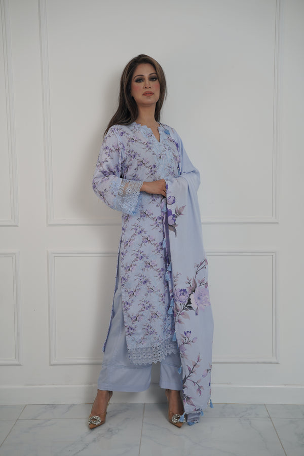 Rozi - Exclusive Karandi Outfit with Shawl - Ready to Wear -SD250 - Eid Volume 2