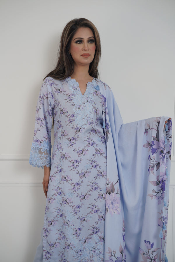 Rozi - Exclusive Karandi Outfit with Shawl - Ready to Wear -SD250 - Eid Volume 2