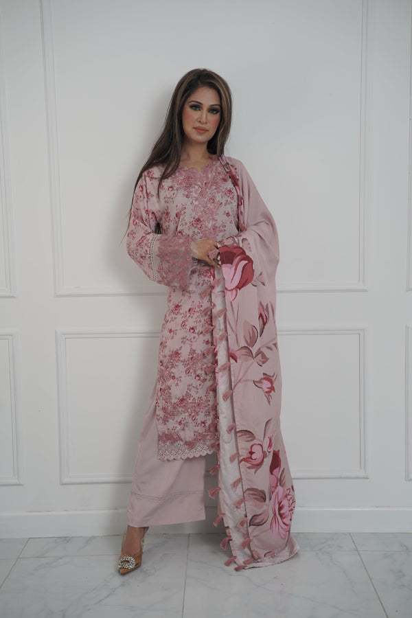 Rozi - Exclusive Karandi Outfit with Shawl - Ready to Wear -SB244 - Eid Volume 2